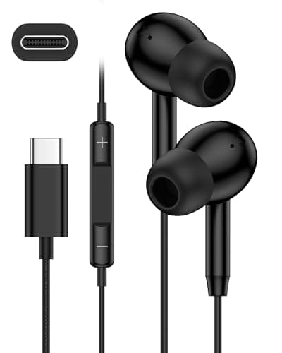 USB C Wired Earbuds iPhone Headphones for Samsung Galaxy S26 Ultra S25 S24