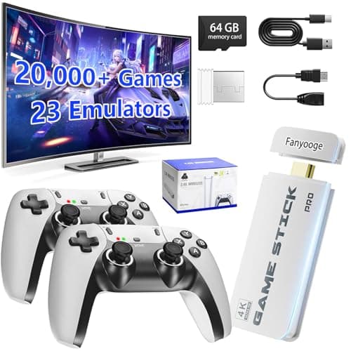 Retro Gaming Console with 20,000+ Classic Game and 23 Game Emulators (64GB)