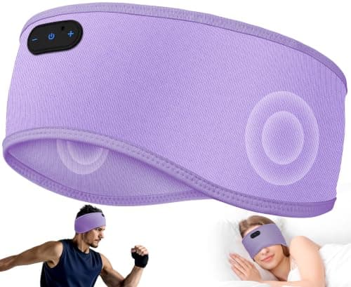 MUSICOZY Sleep Headphones Bamboo Bluetooth Headband for Side Sleepers