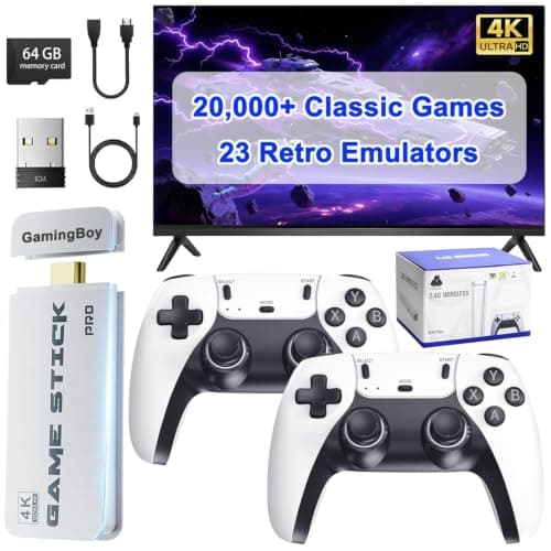 GamingBoy Retro Gaming Console Built-in 23 Emulators & 20000+ Games (64GB)